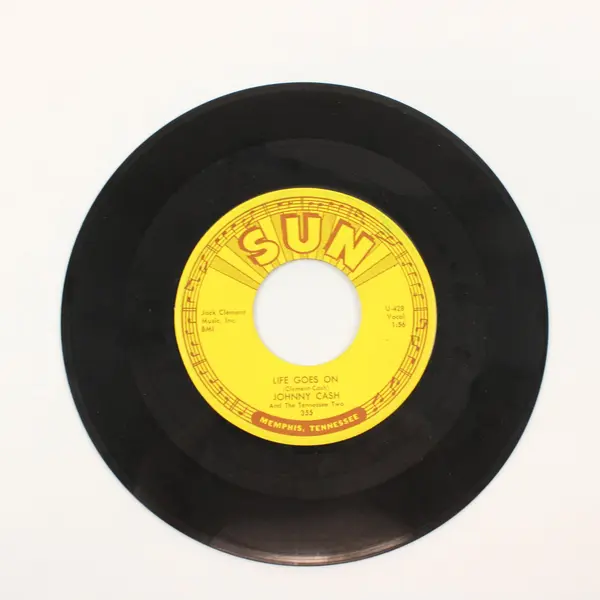 Johnny Cash Life Goes On/Oh Lonesome Me 7" Vinyl  Sun Records 