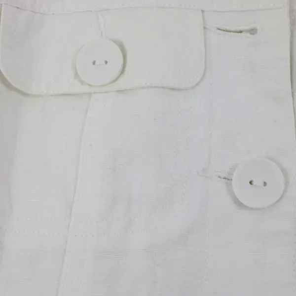 Croft & Barrow Women's Small White Button Front Collared Long Sleeve Jacket