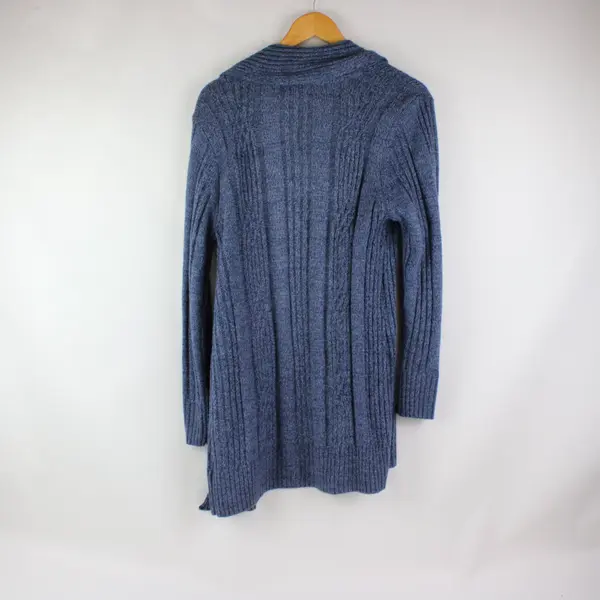 Croft & Barrow Women's Blue Knit Open Front Cardigan Size Small