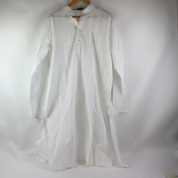 Maharaja White Kurta Size 42 Mandarin Collar Traditional Indian Wear