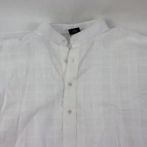 Maharaja White Kurta Size 42 Mandarin Collar Traditional Indian Wear