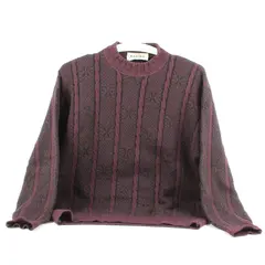Alain International Women's Large Plum Purple Black Knit Sweater