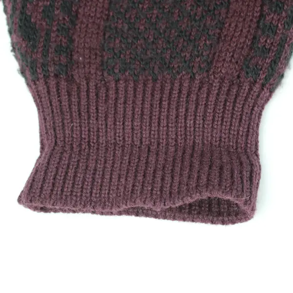 Alain International Women's Large Plum Purple Black Knit Sweater