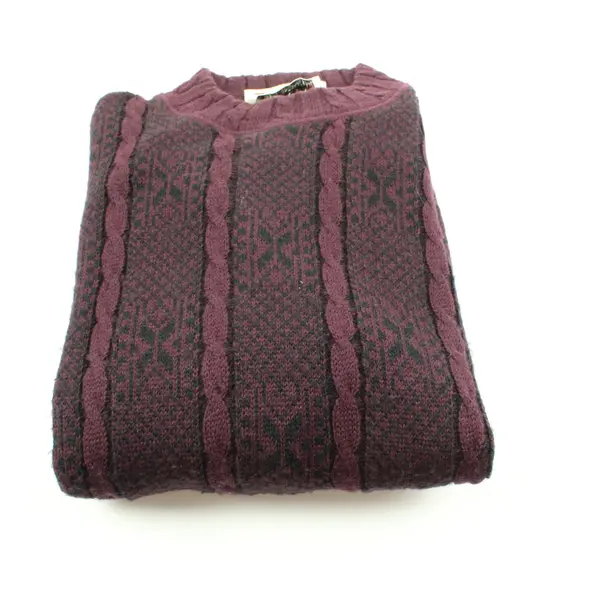 Alain International Women's Large Plum Purple Black Knit Sweater
