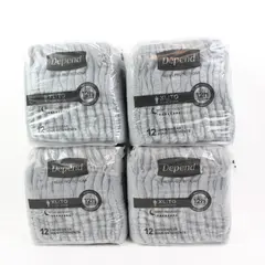 Lot of 4 Depend Night Defense XL Incontinence Underwear 48 Count Total 