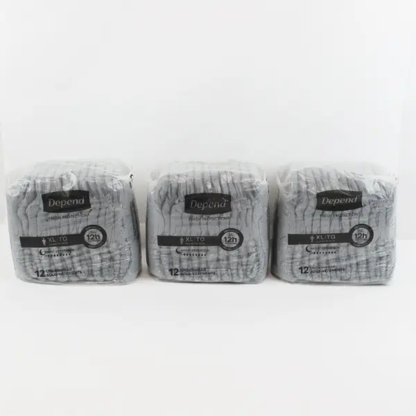 Depend Fresh Protection XL Underwear Lot of 3