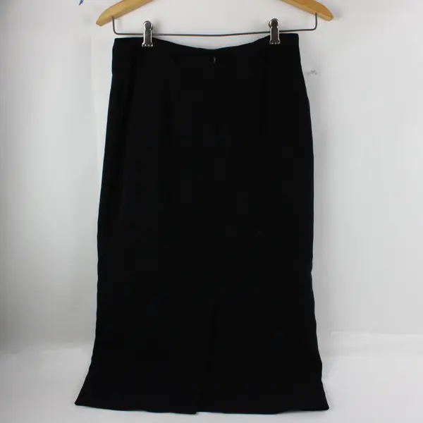 Michele Petites Women's Black Midi Pencil Skirt Size 8 Style RR9378