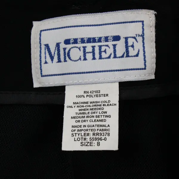 Michele Petites Women's Black Midi Pencil Skirt Size 8 Style RR9378