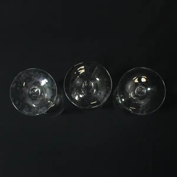 Lot of 3 Ken Wright Cellars Clear Glass Pinot Noir Wine Glasses 7" Tall
