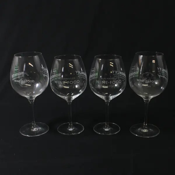 Lot of 4 Gormley Commemorative McMinnville 27th Wine & Food Classic Glasses