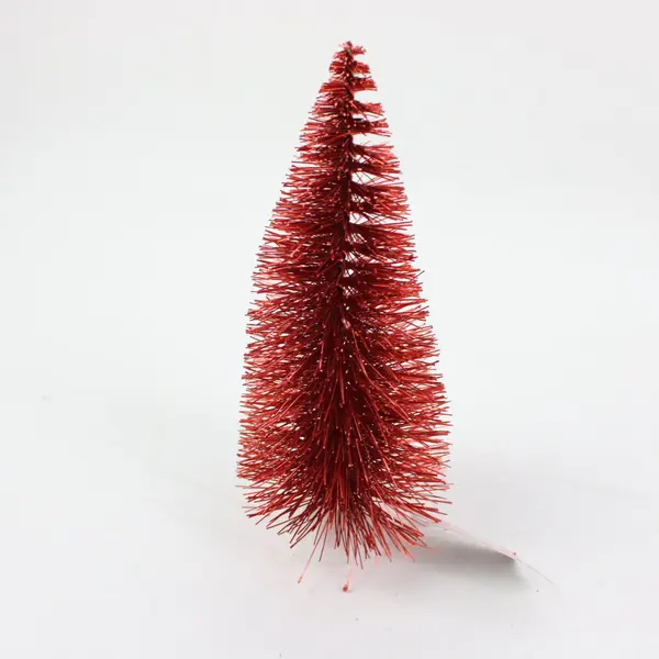 Mini Christmas Bottle Brush Trees Set of 4 Red Green Blue Silver Walmart