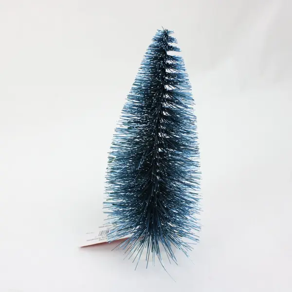 Mini Christmas Bottle Brush Trees Set of 4 Red Green Blue Silver Walmart