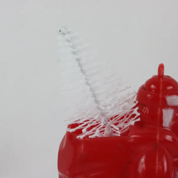 Set of 2 Santa Claus Christmas Hard Plastic Figurines Red White