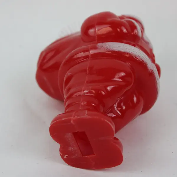 Set of 2 Santa Claus Christmas Hard Plastic Figurines Red White