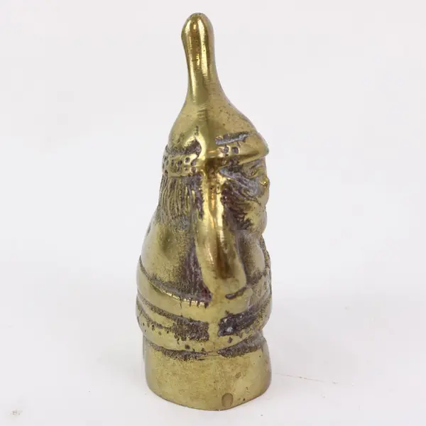 Unbranded Metal Santa Gnome Bell Figurine Holiday Decor