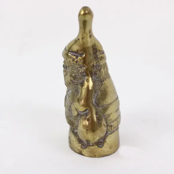 Unbranded Metal Santa Gnome Bell Figurine Holiday Decor