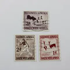 South West Africa 1954 Scott #249-251 Postage Stamps Lot of 3 Used