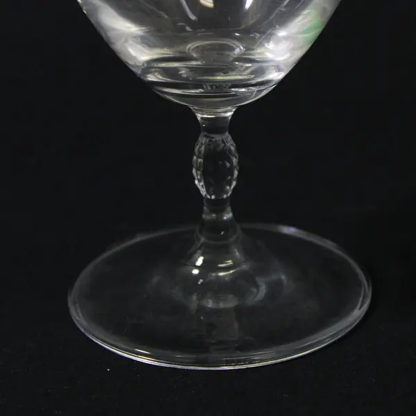 Lot of 3 Carnegie Vintage 1990s Crystal Wine Glasses Clear Stemware, 7.4"