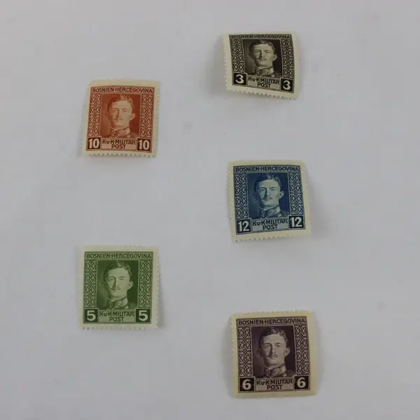 Bosnia & Herzegovina Scott 105-109 1917 KuK Military Post Stamps MNH