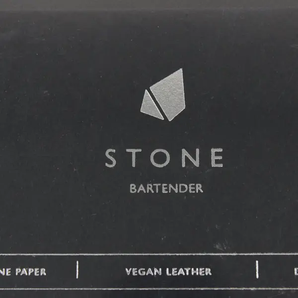 Stone Journal Big Gin Bartender Notebook Natural Stone Paper Vegan Leather