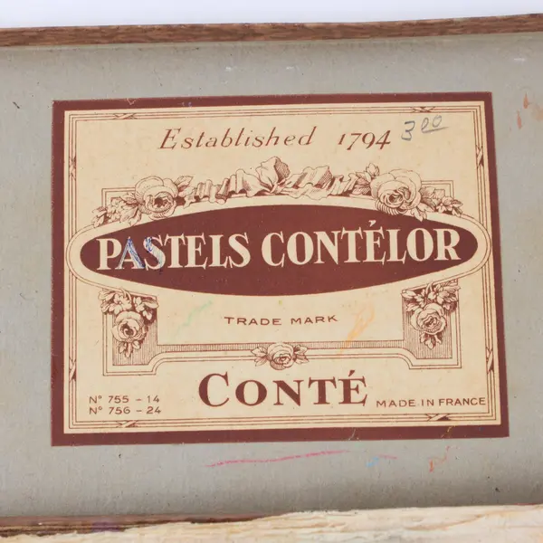 Vintage Conte Pastels Contélor Oil Pastel Set of 24 Artist Drawing Supplies