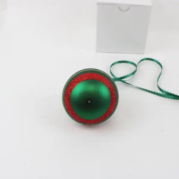 2020 Red Green Glitter Christmas Tree Ornament Round