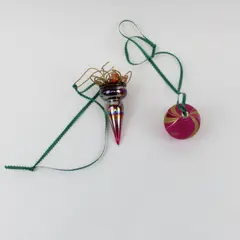 Lot of 2 Christmas Ornaments Holiday Tree Decor