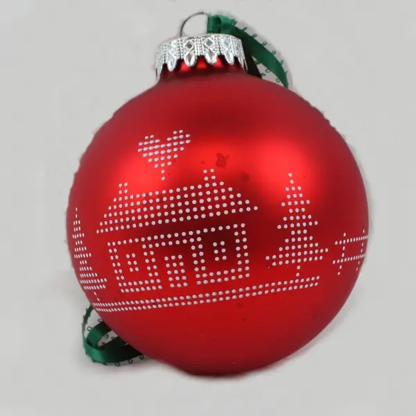 First Christmas In Our New Home 1996 Red Ball Ornament House Tree