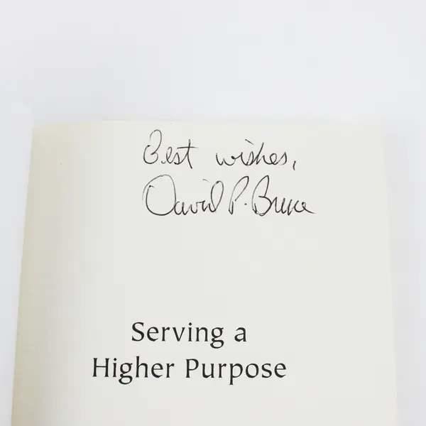 Serving a Higher Purpose: Theosophy for a Meaningful Life David P. Bruce Signed
