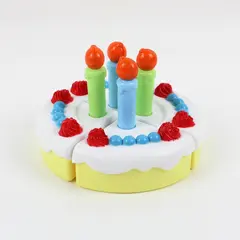 Melissa & Doug Birthday Cake Toy Pretend Play 4 Removable Pieces