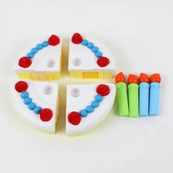 Melissa & Doug Birthday Cake Toy Pretend Play 4 Removable Pieces