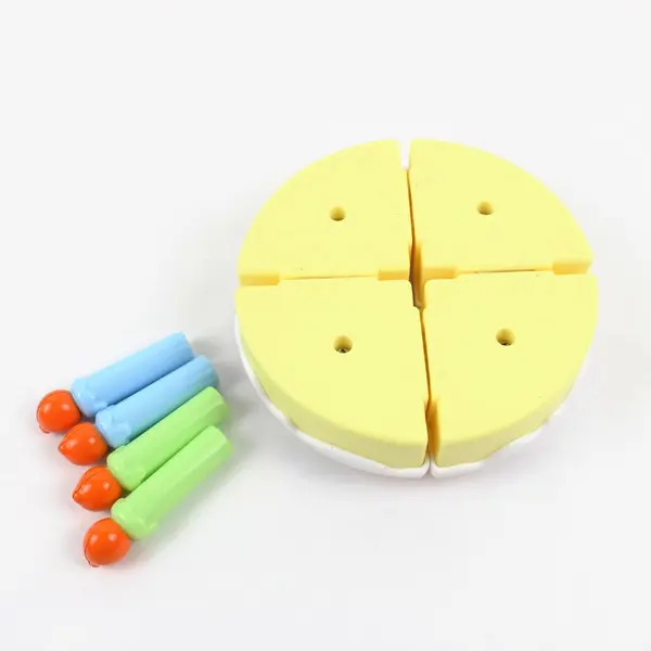 Melissa & Doug Birthday Cake Toy Pretend Play 4 Removable Pieces