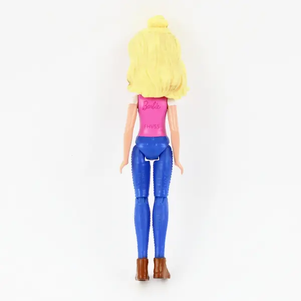 Barbie FHV55 4-Inch Fashion Doll Blonde Pink Top Blue Jeans Mattel