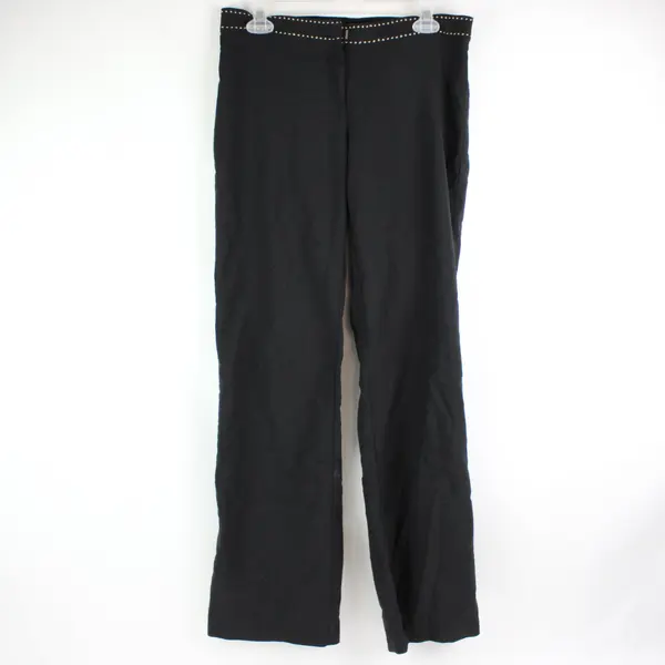 Necessary Objects Women's Black Straight Leg Pants Medium Style 3958