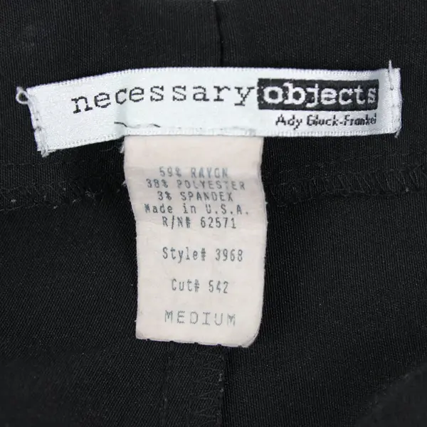 Necessary Objects Women's Black Straight Leg Pants Medium Style 3958