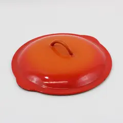 Descoware Belgium FE 2.3 F Dutch Oven Orange Cast Iron Lid
