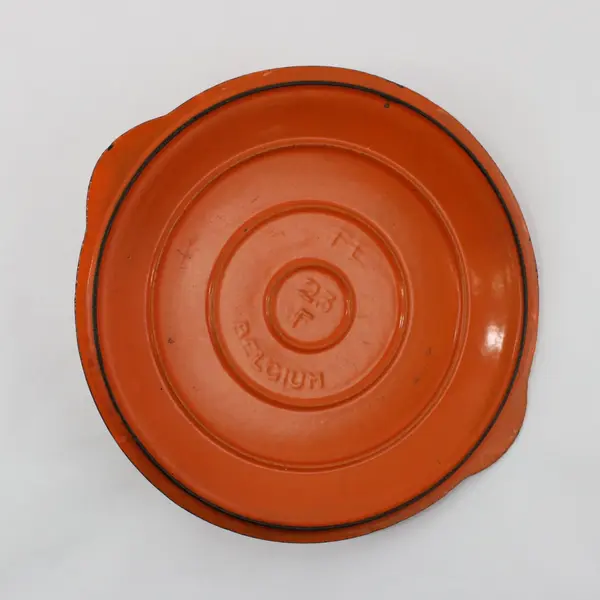 Descoware Belgium FE 2.3 F Dutch Oven Orange Cast Iron Lid