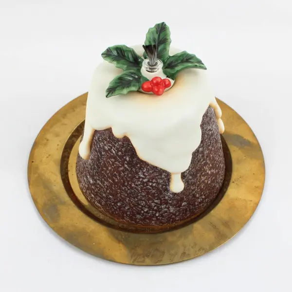 Department 56 Plum Pudding 46230 Bisque Porcelain Oil Lamp Brass Plate Box