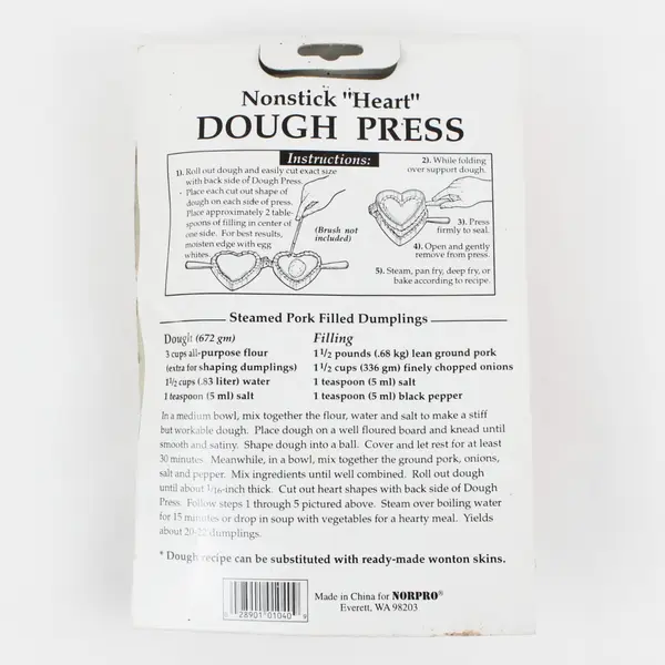 Norpro Heart-Shaped Nonstick Dough Press Easy to Use New With Tag Unused