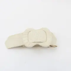 Vintage 1980s Women's Off-White Stretch Belt Medium