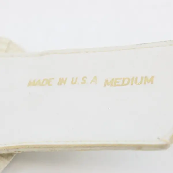 Vintage 1980s Women's Off-White Stretch Belt Medium