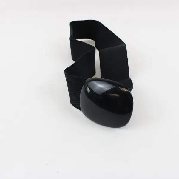 Vintage 1980s Women's Stretch Black Belt Medium 24-27 Inch
