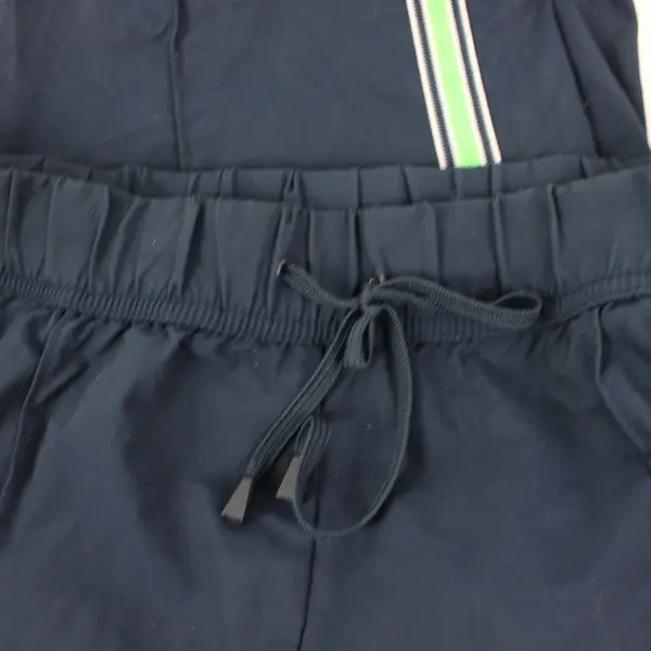 SJB Active Women's Capri Pants Navy Blue Green White Stripe Size L