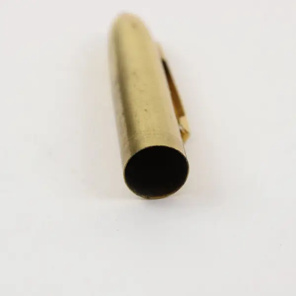Lot of 2 Vintage Gold-Tone Fountain Pen Caps, One Marlowe, Parts Repair