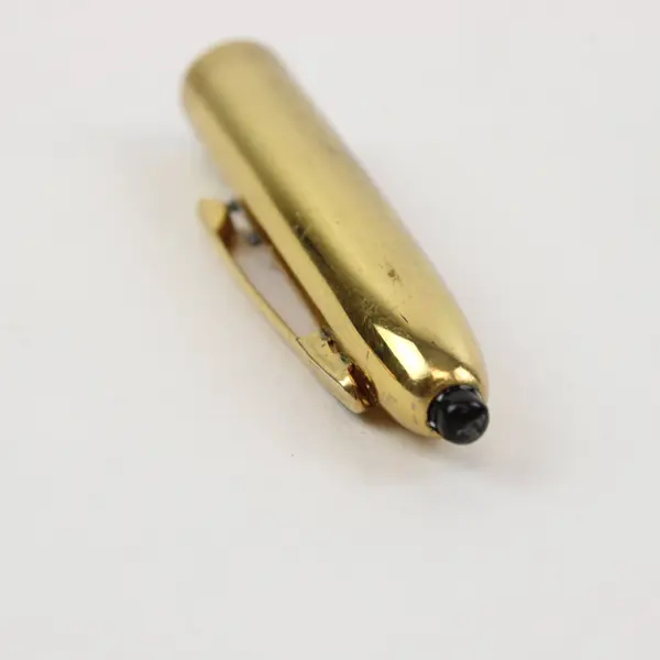Lot of 2 Vintage Gold-Tone Fountain Pen Caps, One Marlowe, Parts Repair