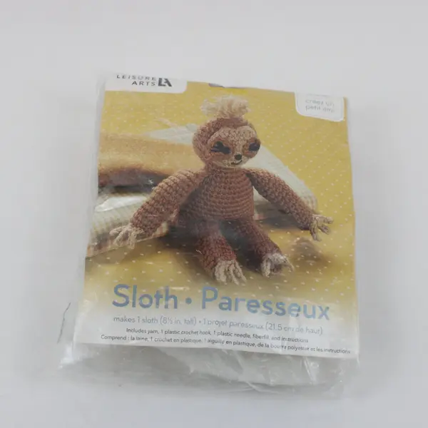 Leisure Arts Sloth Crochet Kit 57170 NIP