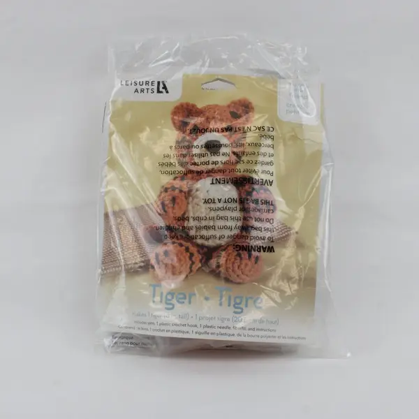 Leisure Arts Tiger Crochet Kit 57009 Complete Opened Packaging