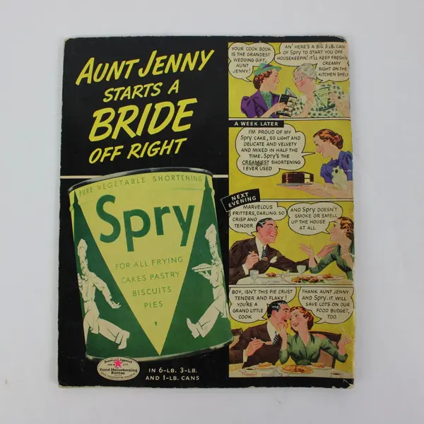Vintage Aunt Jenny's Favorite Recipes Booklet 1950s, Featuring Spry Shortening 