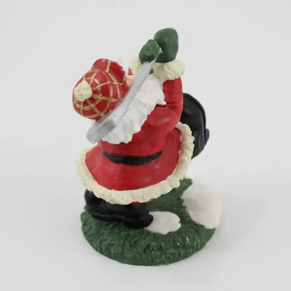 Resin Santa Golfer Figurine Christmas Holiday Decor