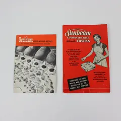 Lot of 2 Vintage Recipe Booklets: Occident and Sunbeam 